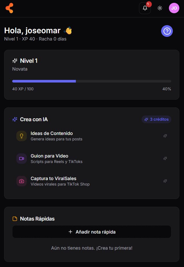 Inicia Planner - Dashboard móvil con IA integrada